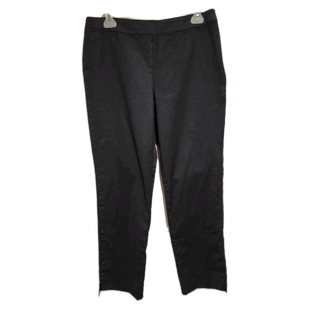 Lafayette 148 Petite Skinny Side Zip Pants Navy Size 10